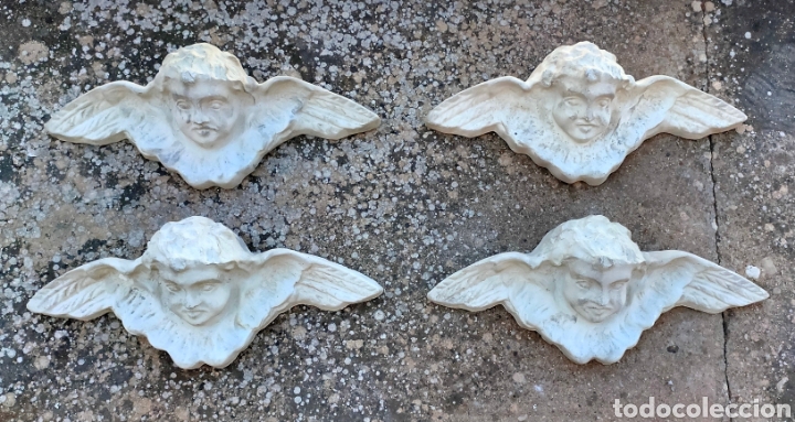 Arte: 4 Querubes de pasta-madera - Foto 1