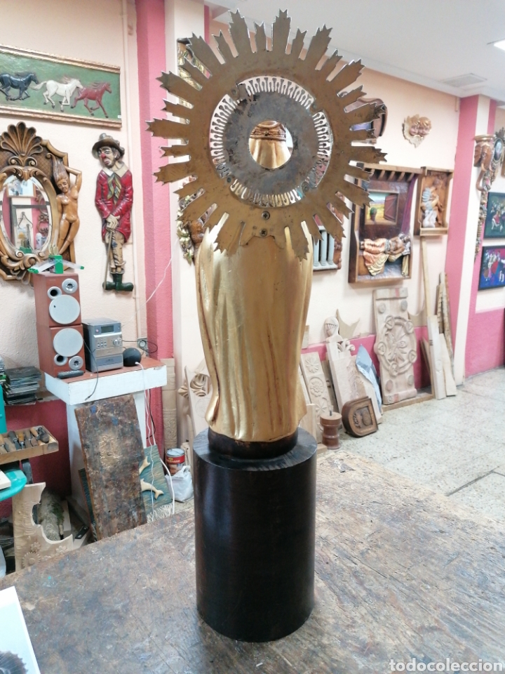 Arte: Virgen del pilar de madera abedul - Foto 3