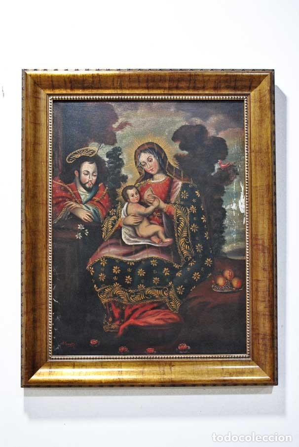 Arte: CUADRO &Oacute;LEO SOBRE LIENZO VIRGEN DE LA LECHE - Foto 2