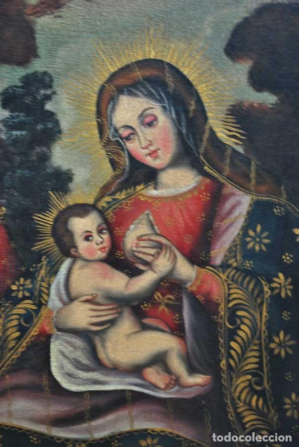 Arte: CUADRO &Oacute;LEO SOBRE LIENZO VIRGEN DE LA LECHE - Foto 3