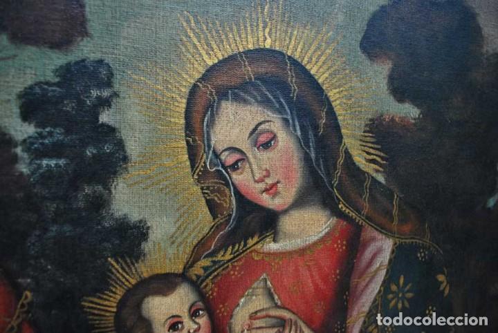 Arte: CUADRO &Oacute;LEO SOBRE LIENZO VIRGEN DE LA LECHE - Foto 6