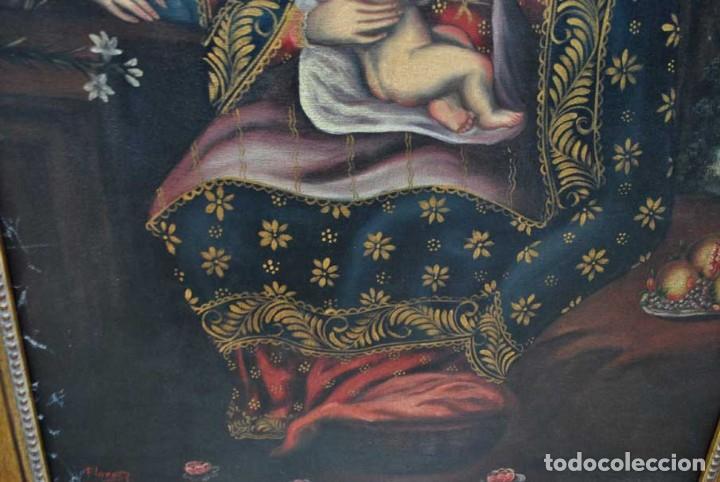 Arte: CUADRO &Oacute;LEO SOBRE LIENZO VIRGEN DE LA LECHE - Foto 7