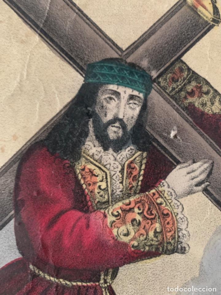 Arte: GRABADO COLOREADO GRAN PODER SEVILLA - LITOGRAFIA - Foto 2