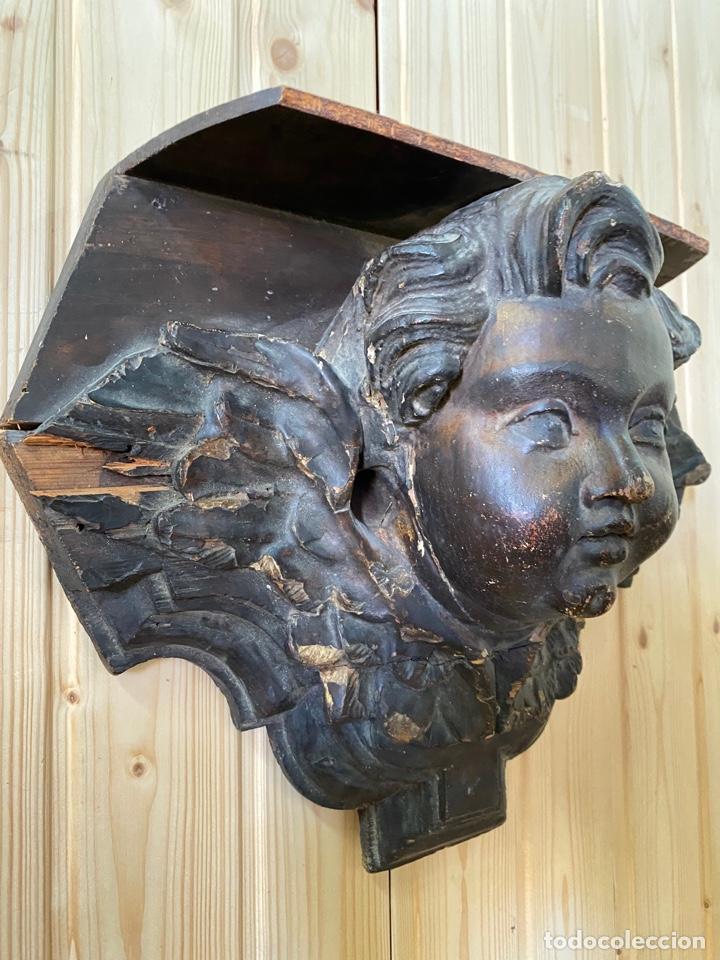 Arte: ANTIGUA PEANA DE MADERA - Foto 5