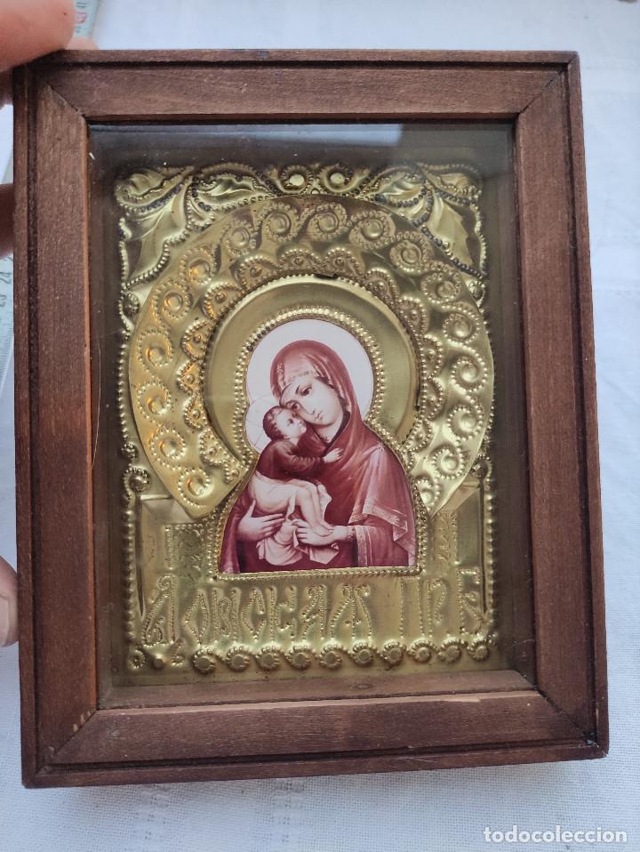 Arte: ANTIGUO ICONO EN VITRINA - Foto 2