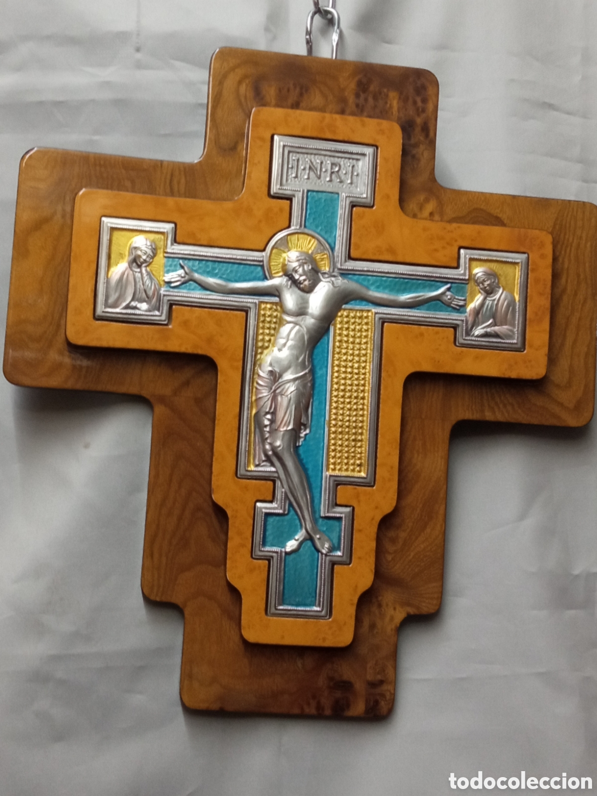 Arte: Crucifijo plata y raiz - Foto 1
