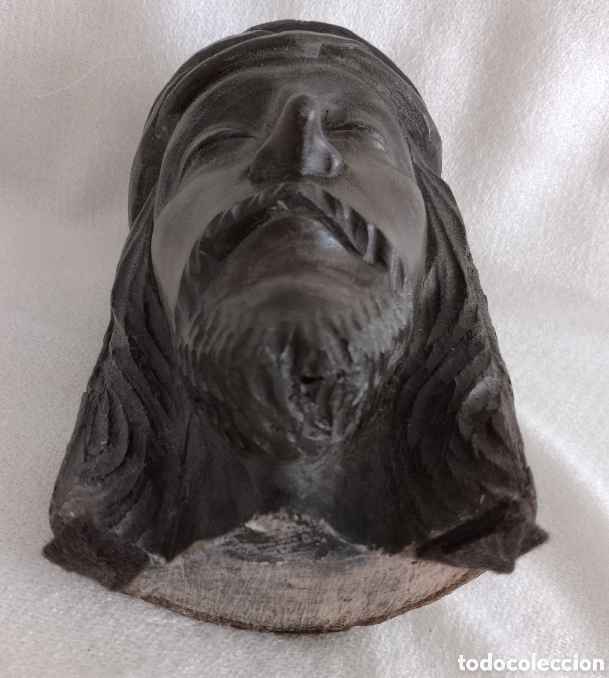 Arte: Antiguo Busto Cristo Madera. - Foto 7