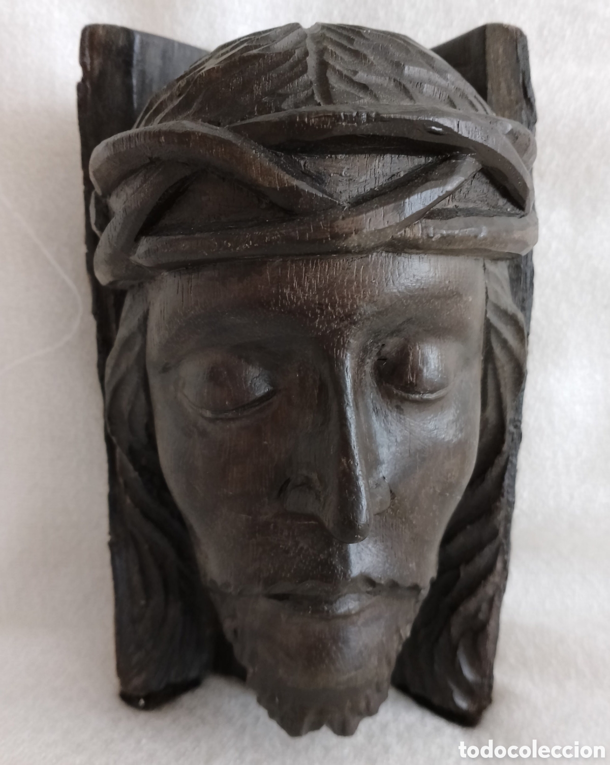 Arte: Antiguo Busto Cristo Madera. - Foto 10
