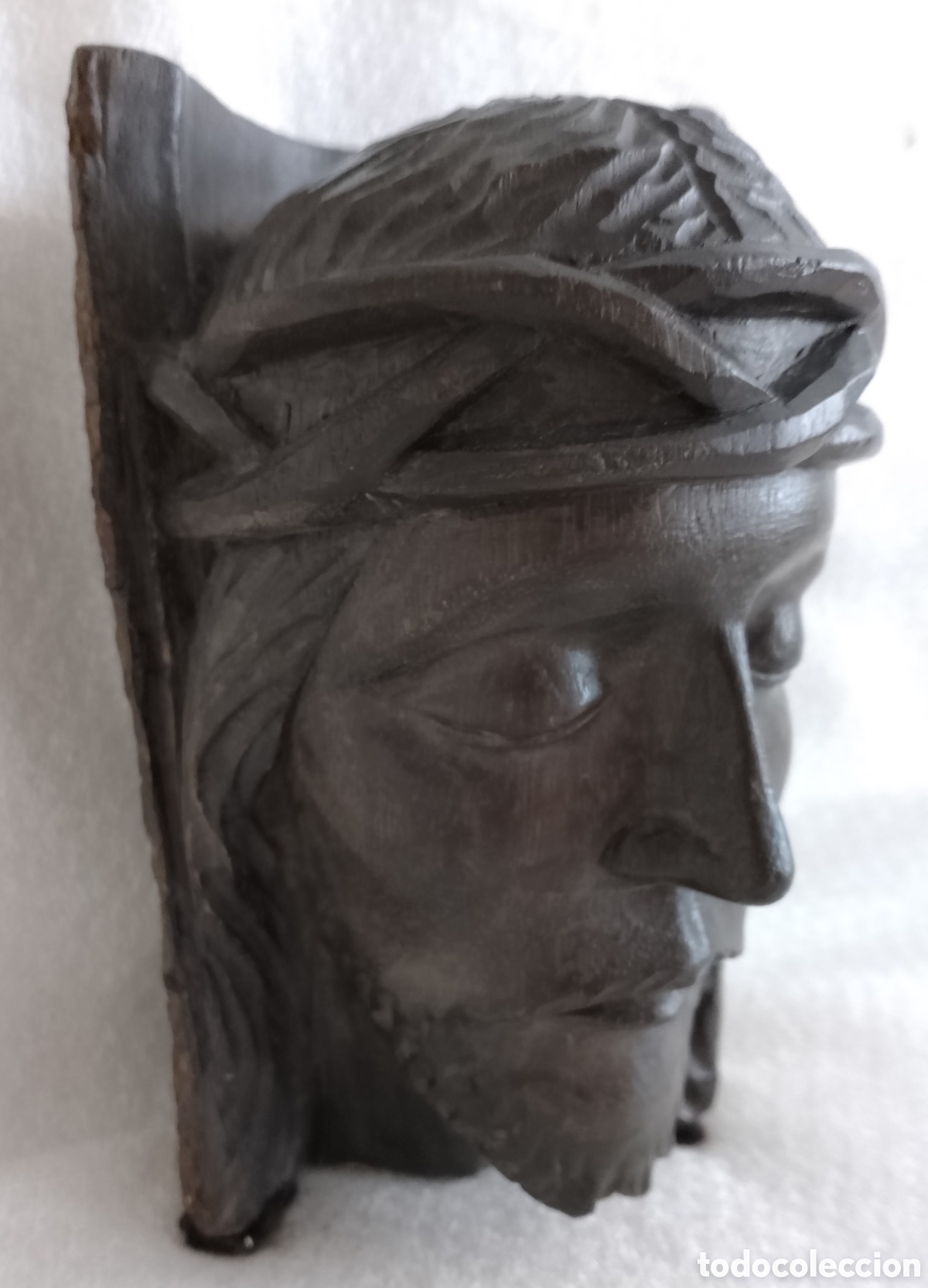 Arte: Antiguo Busto Cristo Madera. - Foto 13