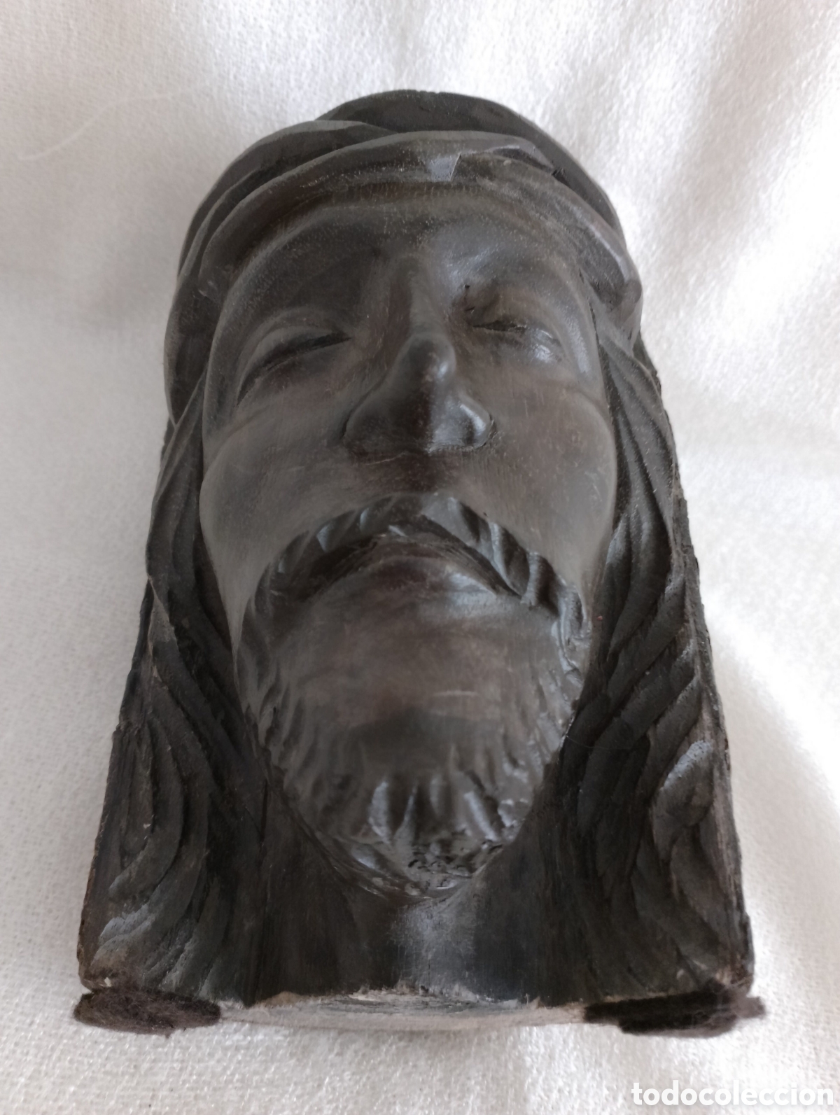 Arte: Antiguo Busto Cristo Madera. - Foto 15