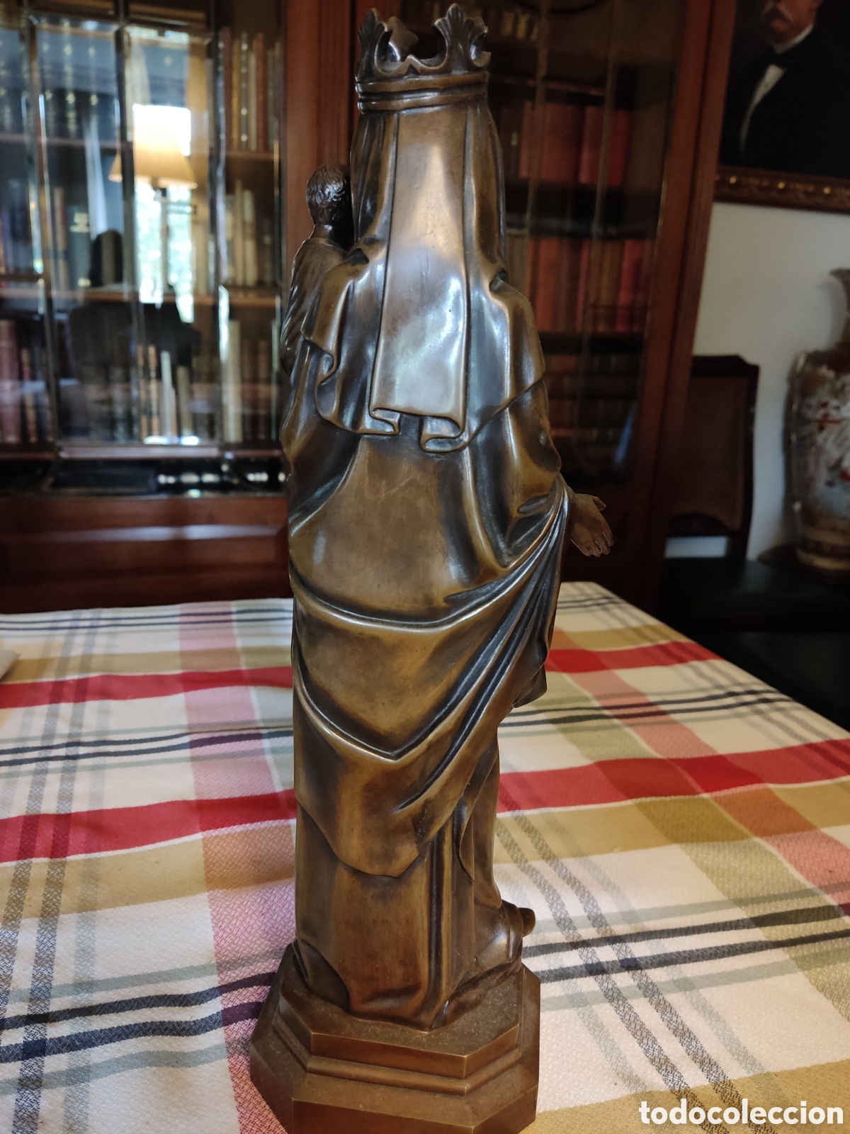 Arte: Virgen con ni&ntilde;o bronce - Foto 2