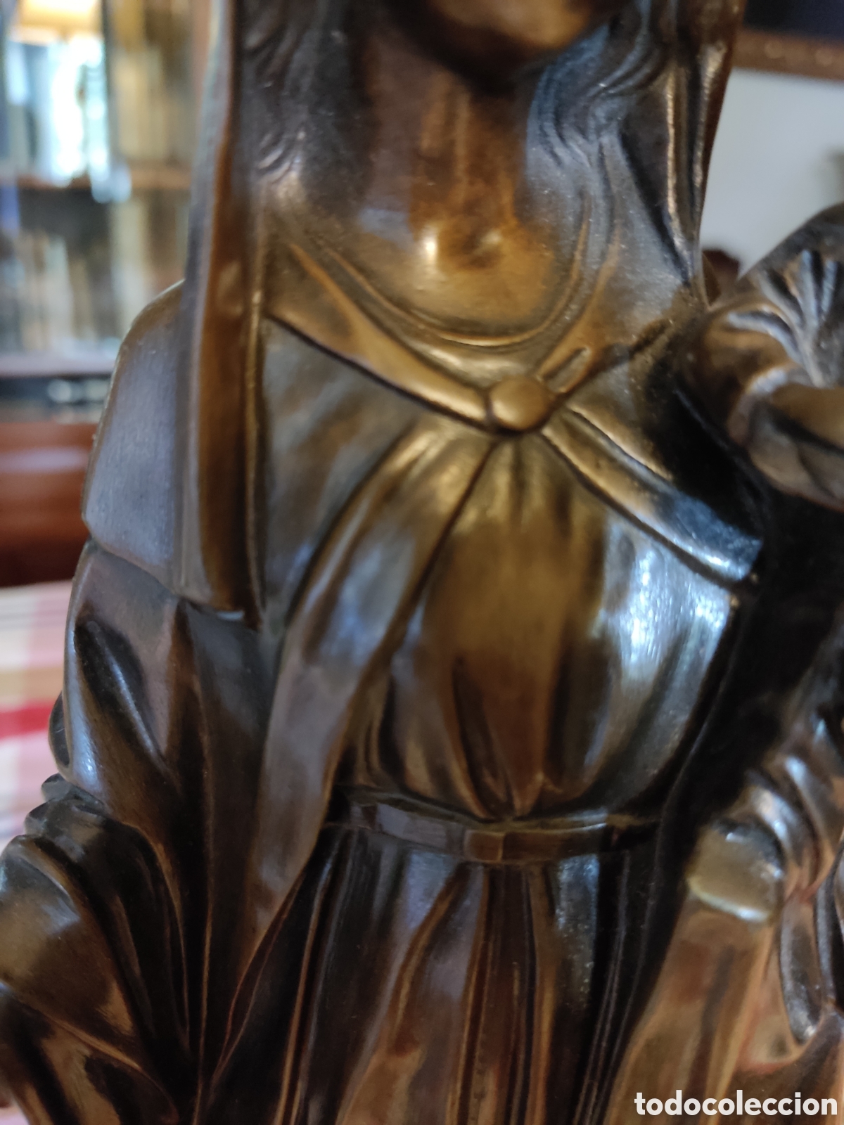 Arte: Virgen con ni&ntilde;o bronce - Foto 11