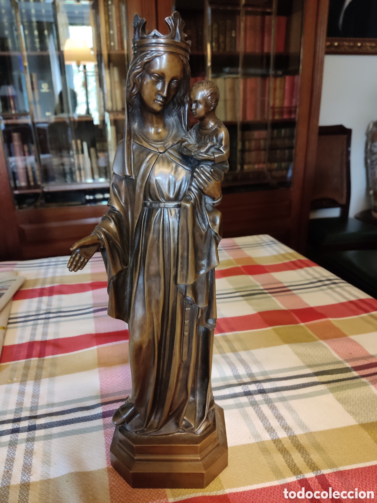 Arte: Virgen con ni&ntilde;o bronce - Foto 1