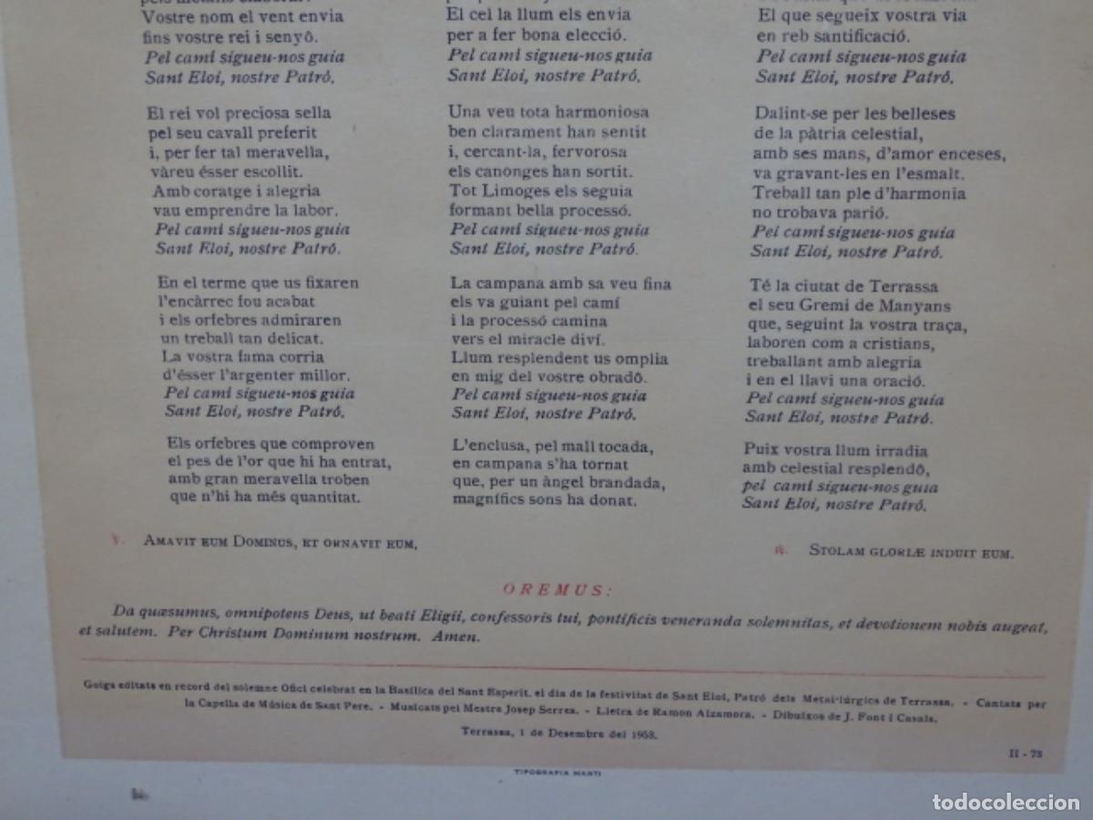Arte: GOIG SANT ELOI. 1953. - Foto 3