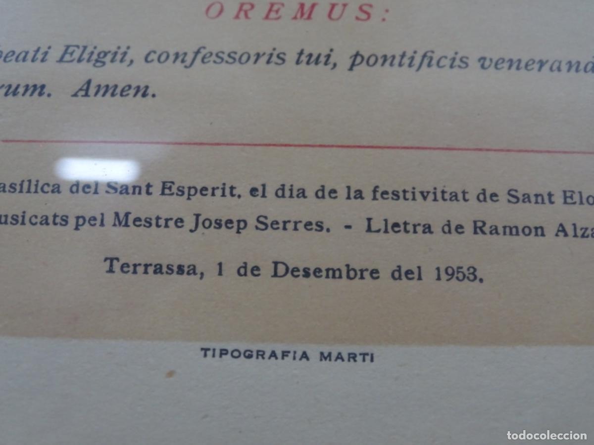 Arte: GOIG SANT ELOI. 1953. - Foto 4