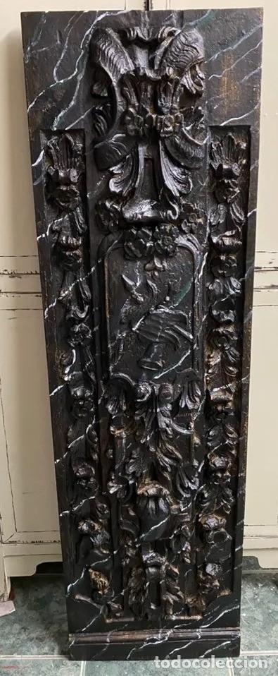 Arte: Tabla ornamentada de retablo. 173x55cm - Foto 1