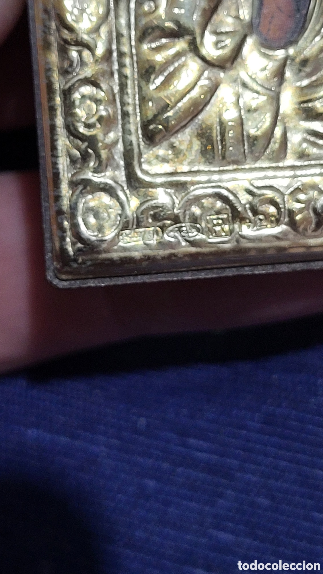 Arte: Antiguo icono religioso plata - Foto 2