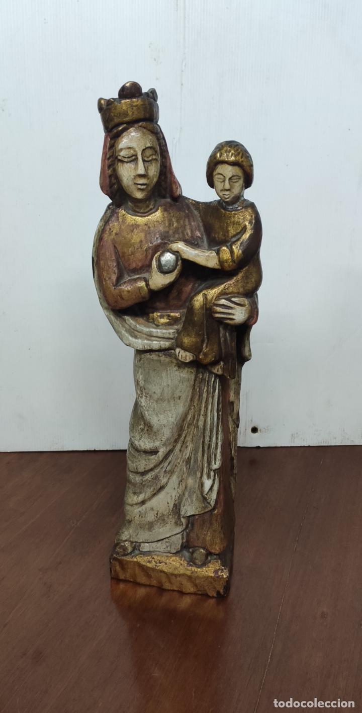 Arte: VIGEN TALLADA EN MADERA, POLICROMADA - Foto 1