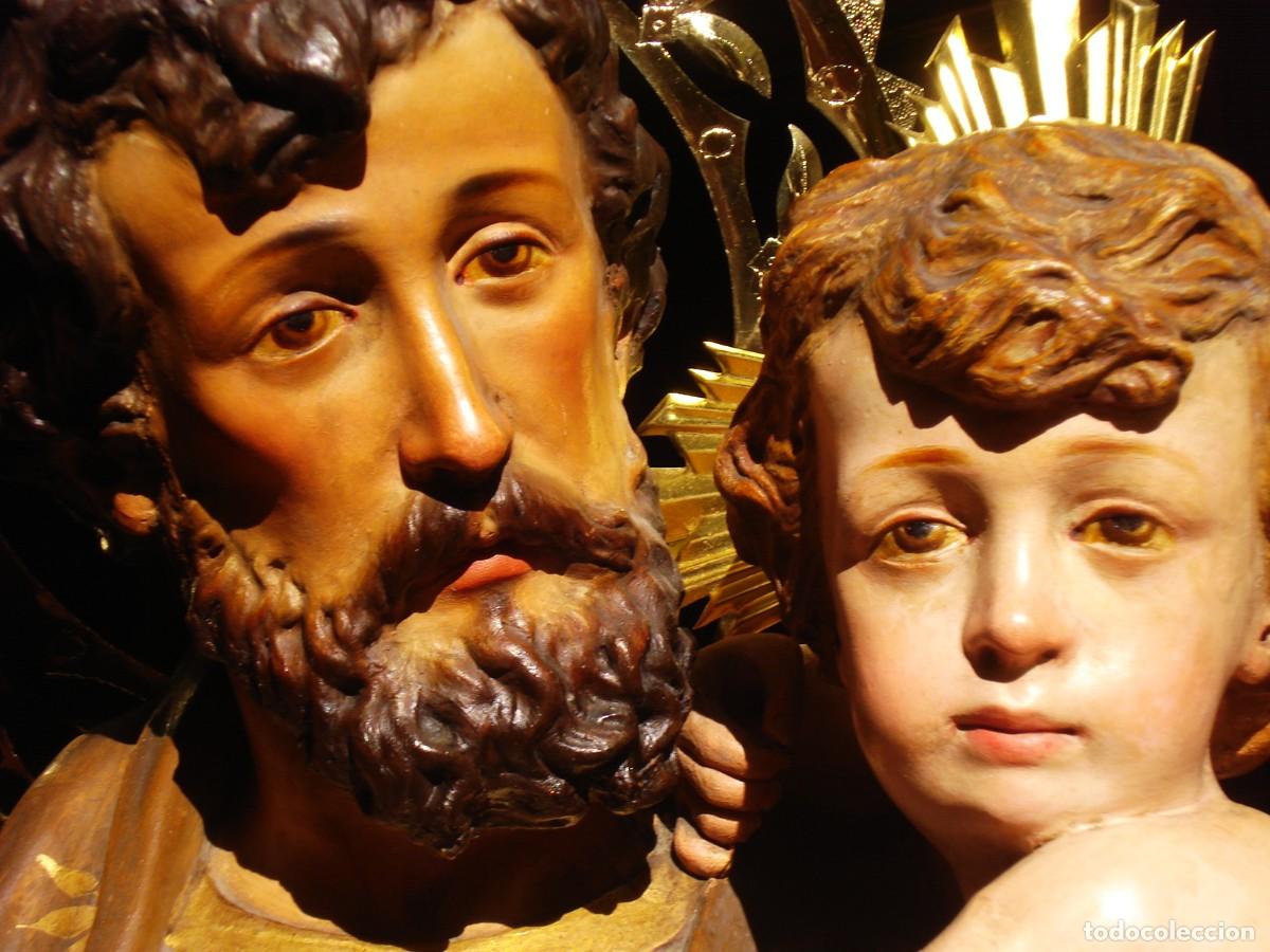 Arte: SXIX SAN JOSE CON NI&Ntilde;O ARTE CRISTIANO GRANDES MEDIDAS