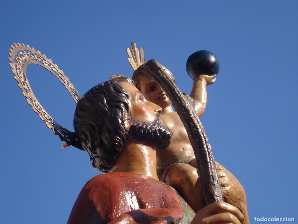 Arte: SAN CRIST&Oacute;BAL CON NI&Ntilde;O TALLA DE MADERA - Foto 10