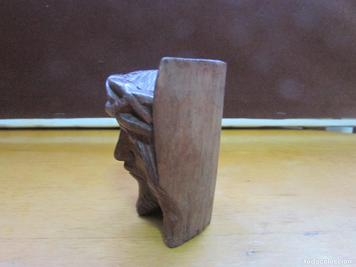 Arte: Rostro de Cristo tallado en madera - Foto 3