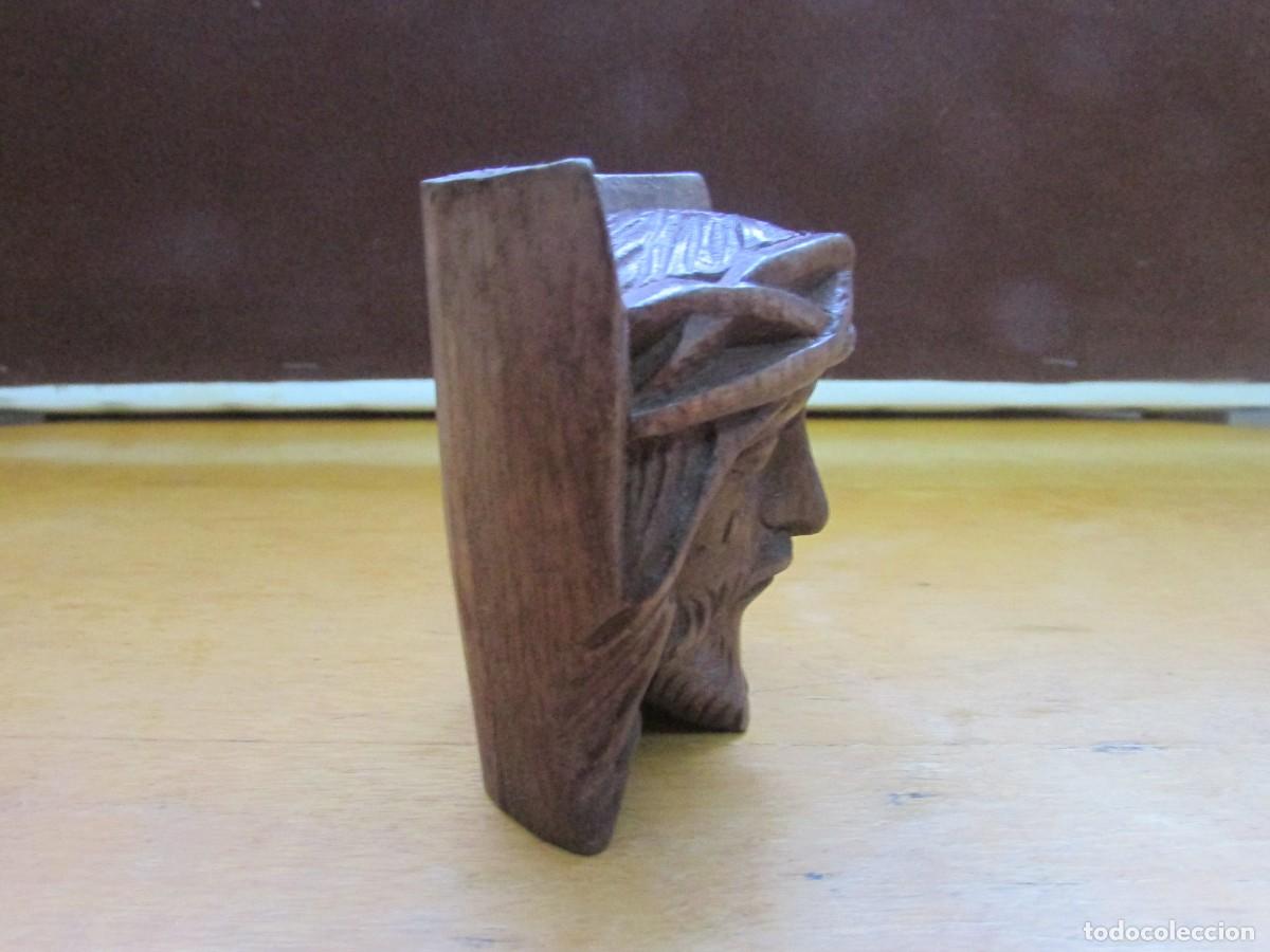 Arte: Rostro de Cristo tallado en madera - Foto 4
