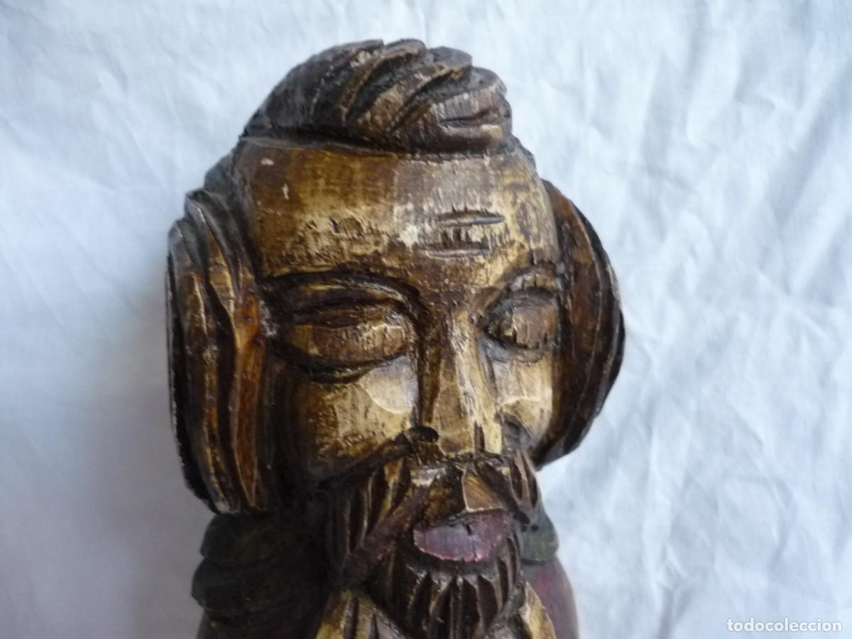 Arte: Talla de monje en madera policromada - Foto 3
