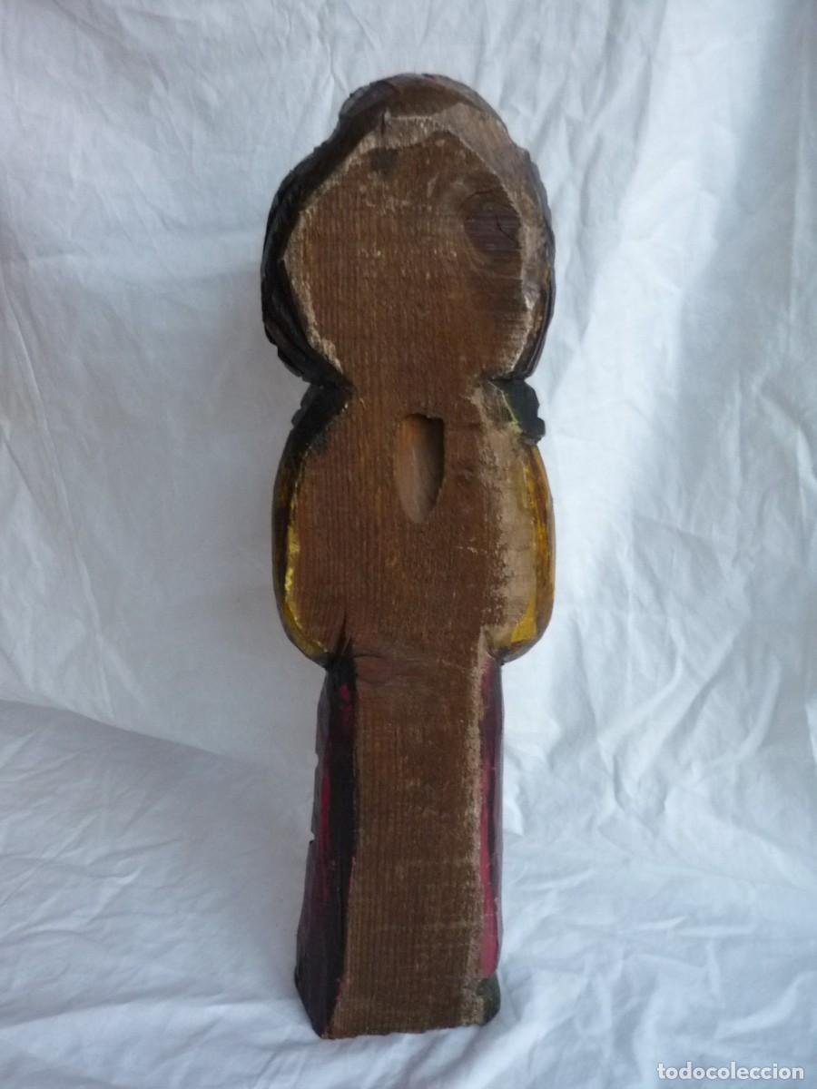 Arte: Talla de monje en madera policromada - Foto 7