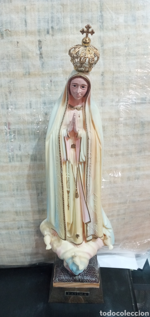 Arte: 41,5cm.VIRGEN DE F&Aacute;TIMA. - Foto 2