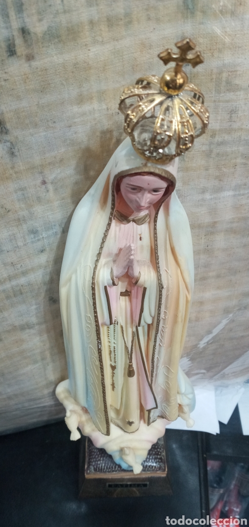 Arte: 41,5cm.VIRGEN DE F&Aacute;TIMA. - Foto 5