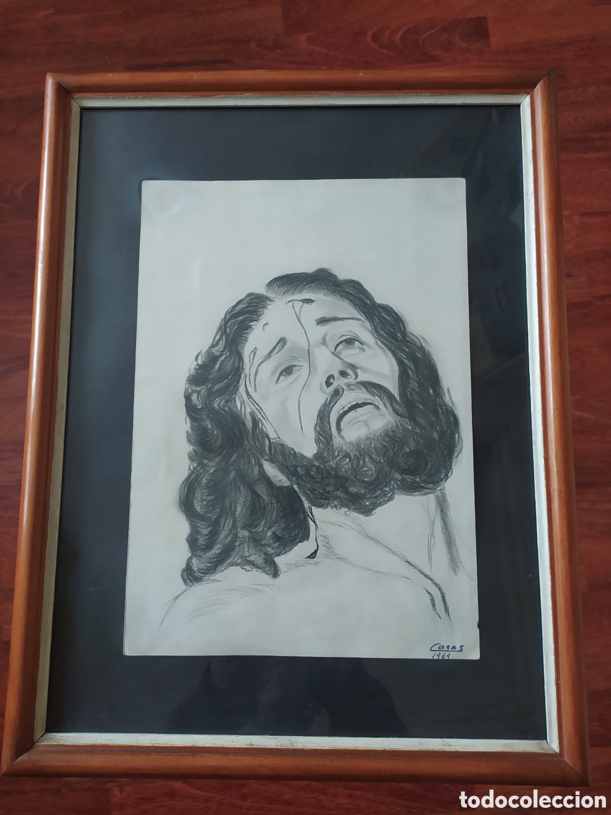 Arte: Cristo en carboncillo 1964 - Foto 1