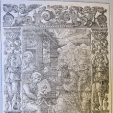 Arte: ADORACIÓN DE LOS REYES. EPIFANIA. GRABADO SIGLO XVII-XVIII. PLANCHA 22,5X15,5 CM. PAPEL 23,5X 17 CM
