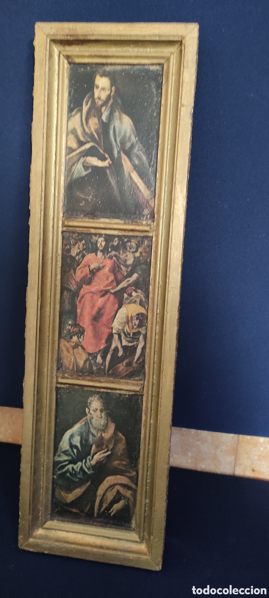 Arte: Cuadro, ANTIGUO TRIPTICO EL GRECO - Foto 3