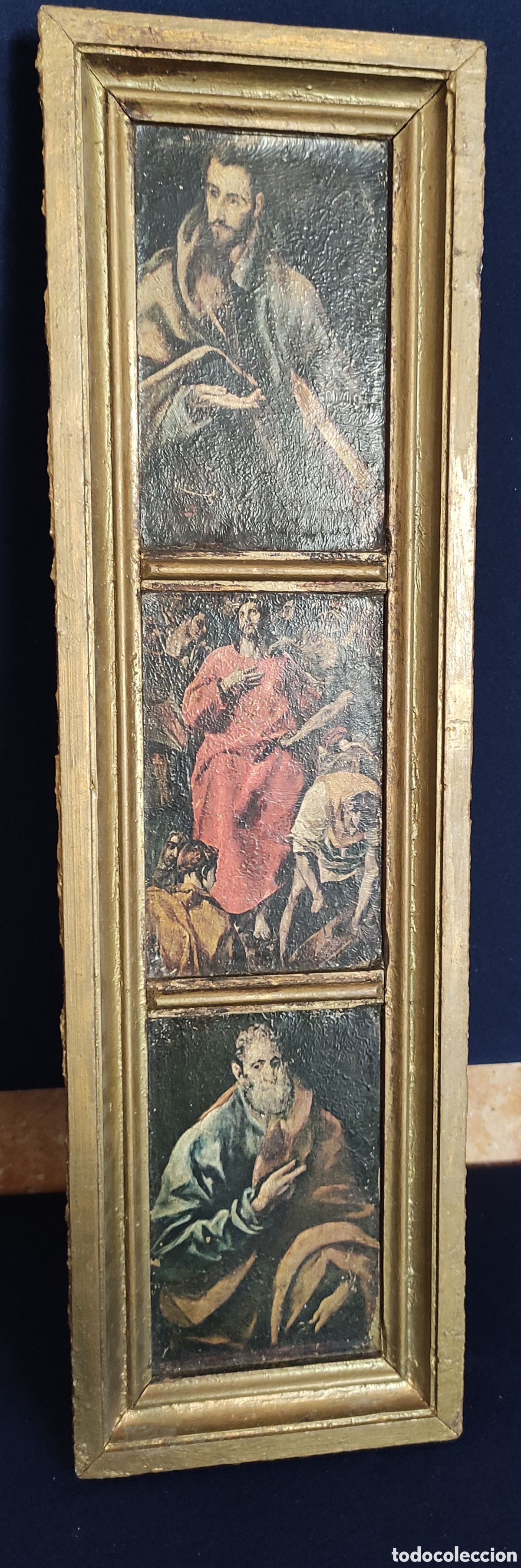 Arte: Cuadro, ANTIGUO TRIPTICO EL GRECO - Foto 1