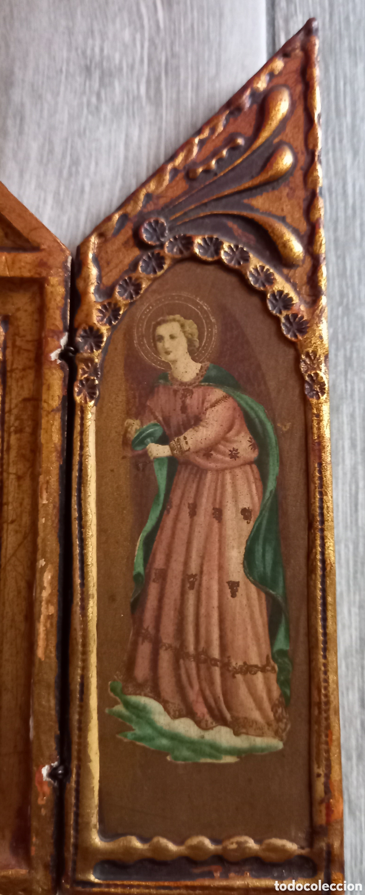Arte: Antiguo triptico religioso - Foto 4
