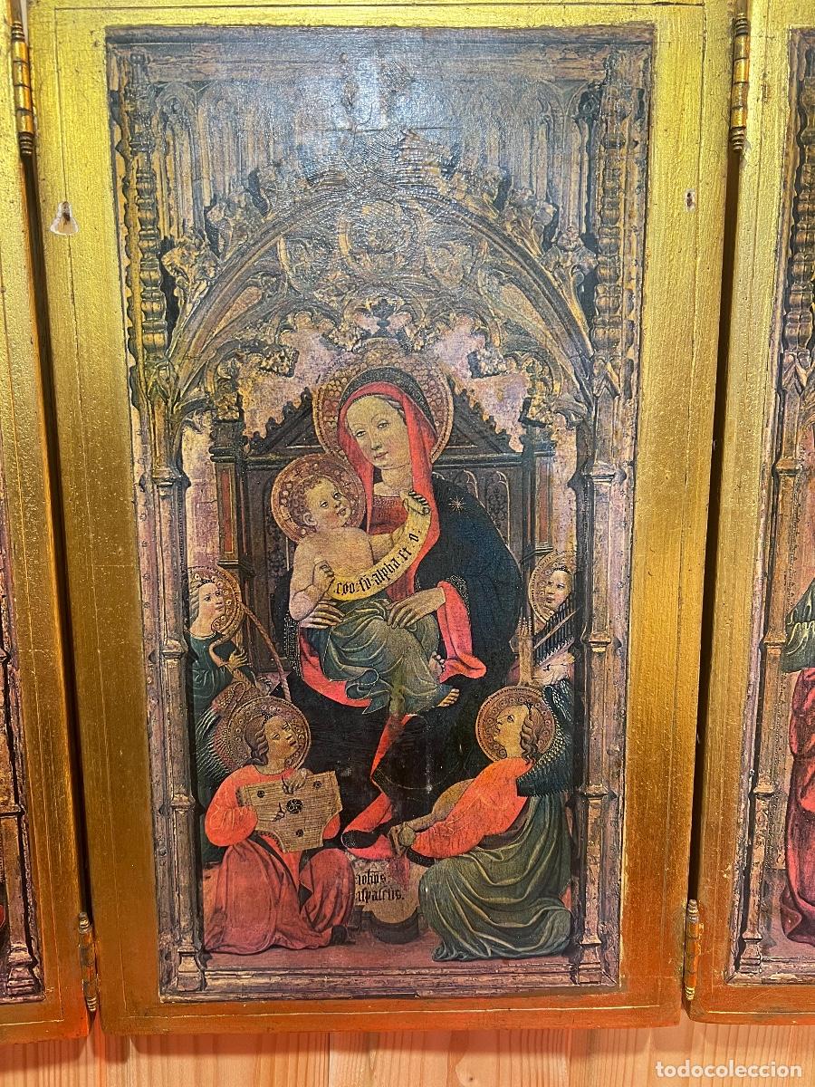 Arte: -TRIPTICO RELIGIOSO LAMINA TIPO ICONO - Foto 2