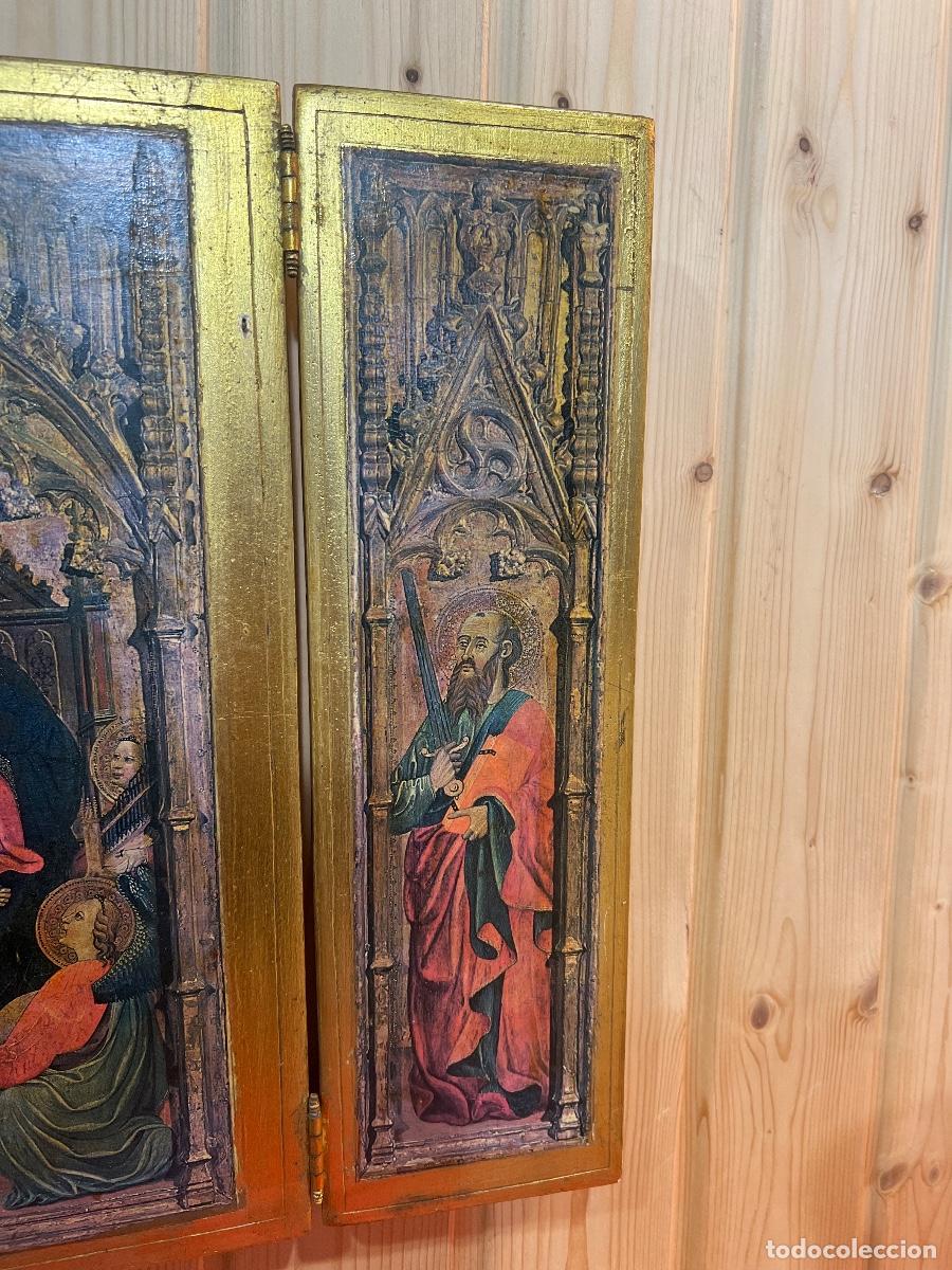 Arte: -TRIPTICO RELIGIOSO LAMINA TIPO ICONO - Foto 4