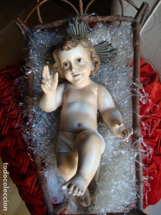 Arte: ni&ntilde;o jesus con cuna - Foto 1