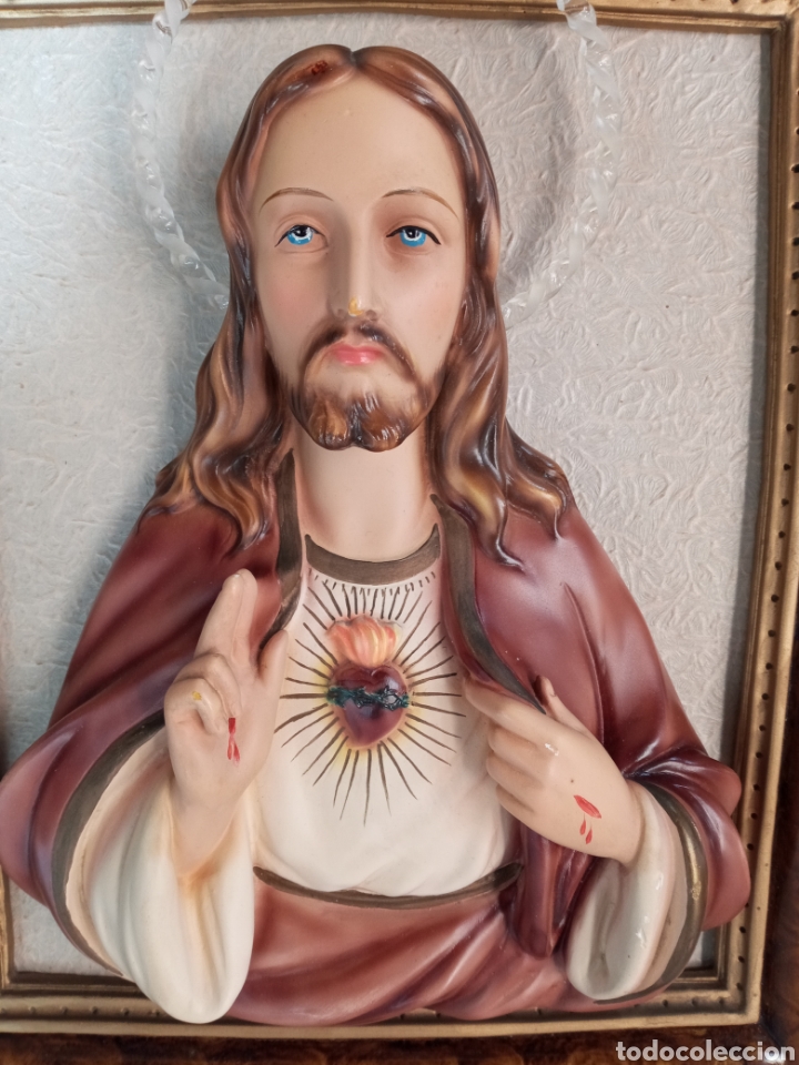 Arte: PRECIOSO SAGRADO CORAZ&Oacute;N DE JES&Uacute;S. - Foto 2