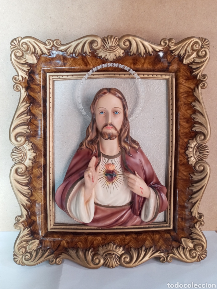 Arte: PRECIOSO SAGRADO CORAZ&Oacute;N DE JES&Uacute;S. - Foto 1