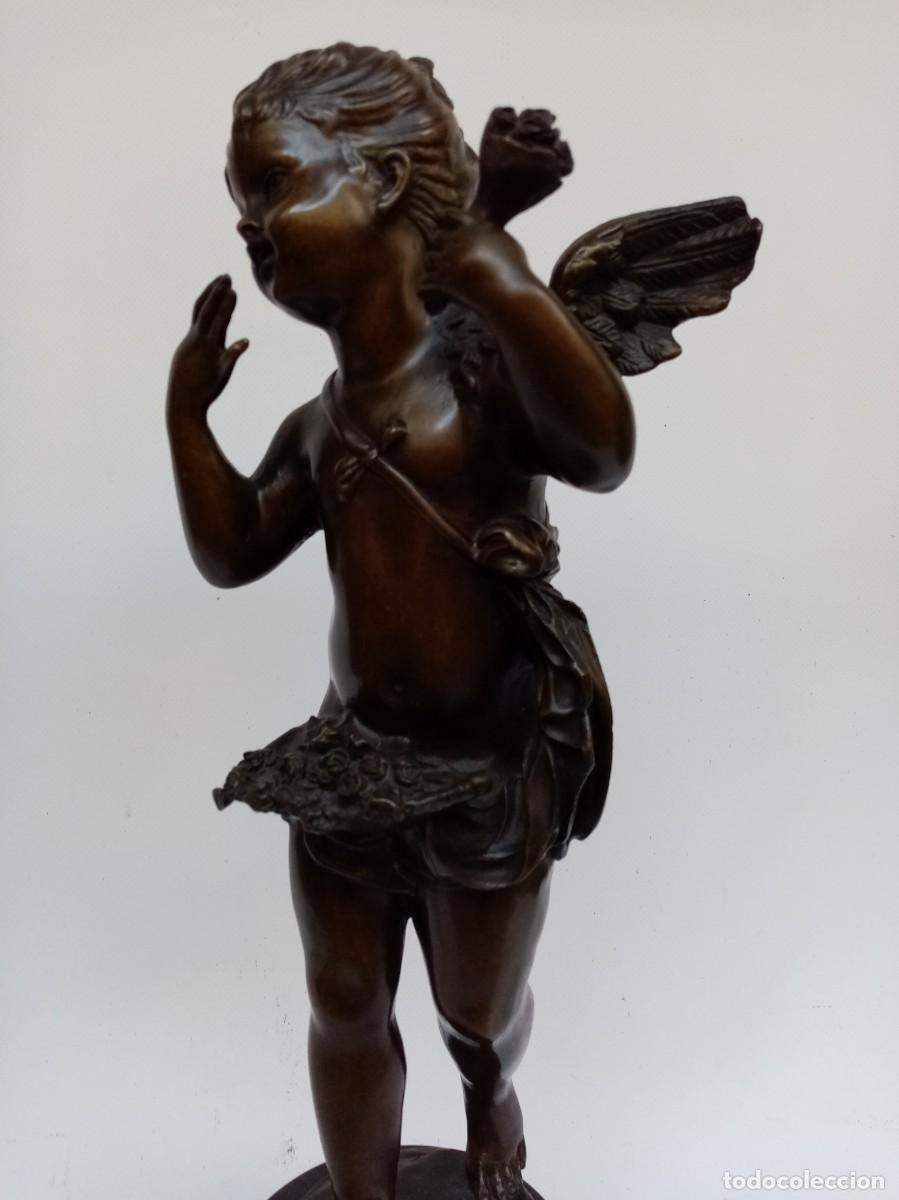Arte: escultura de bronce-querubin- - Foto 3