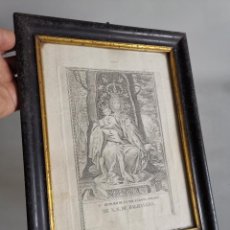 Arte: GRABADO SIGLO XVIII DE LA MILAGROSA IMAGEN NUESTRA SEÑORA DE BALBANERA-VIRGEN