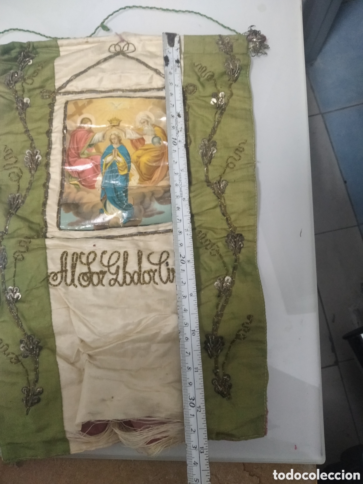 Arte: PAREJA DE ESTANDARTES EN SEDA - Foto 6