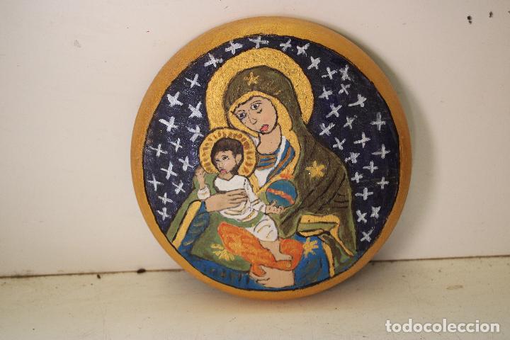 Arte: icono de madera pintado a mano - Foto 1