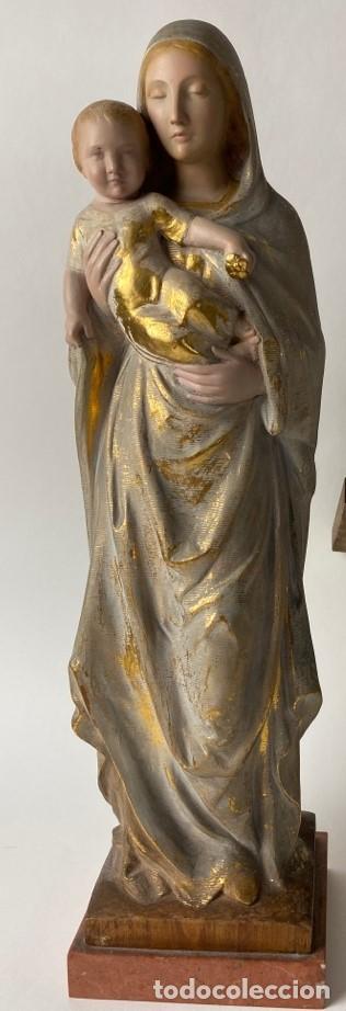 Arte: VIRGEN DE MADERA POLICROMADA DE AUTOR - Foto 1