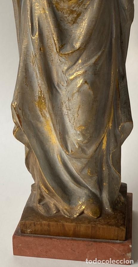 Arte: VIRGEN DE MADERA POLICROMADA DE AUTOR - Foto 4