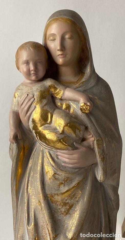 Arte: VIRGEN DE MADERA POLICROMADA DE AUTOR - Foto 5