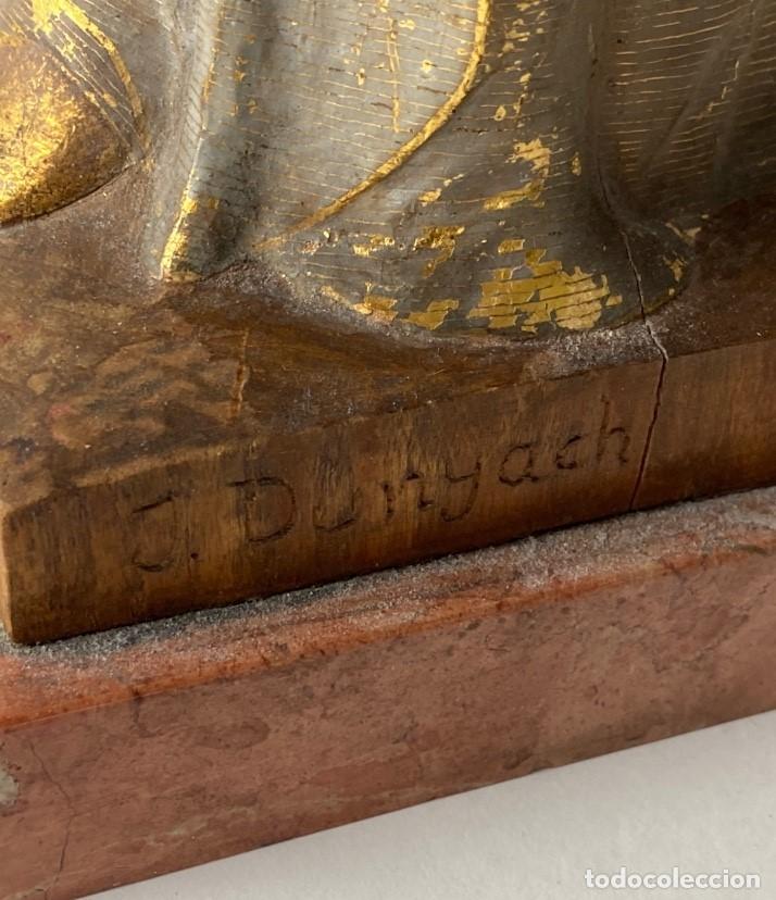 Arte: VIRGEN DE MADERA POLICROMADA DE AUTOR - Foto 8