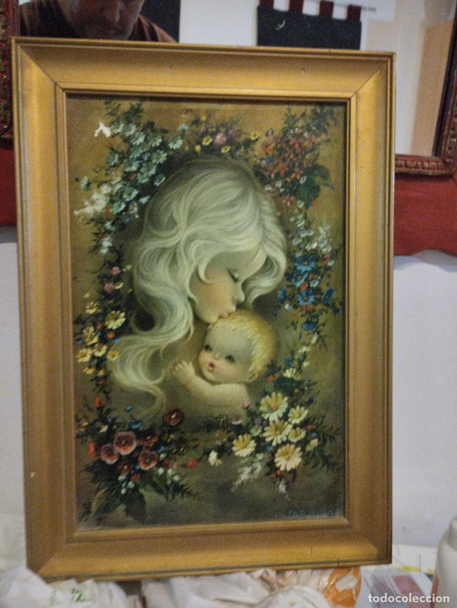Arte: Cuadro virgen Mar&iacute;a y ni&ntilde;o - Foto 1