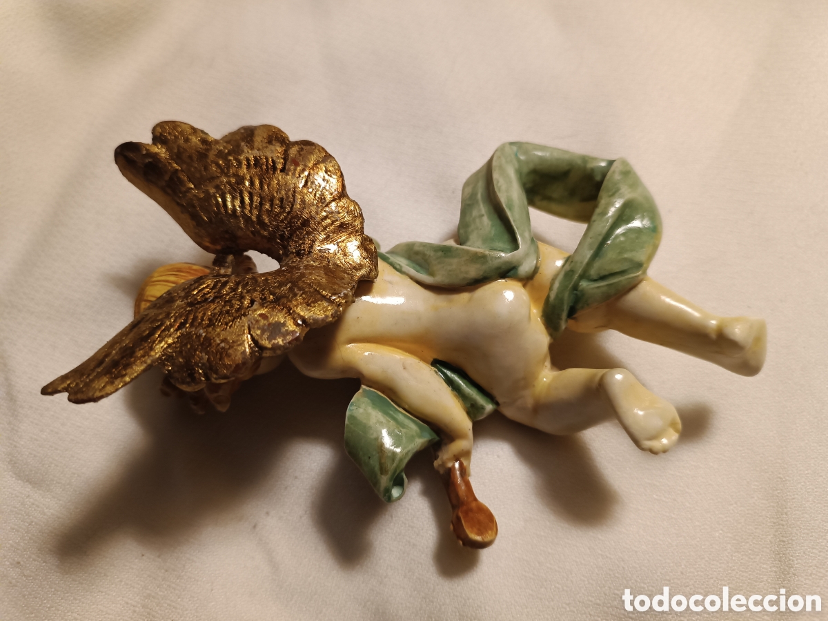 Arte: &Aacute;ngel de marmolina con laud - Foto 4